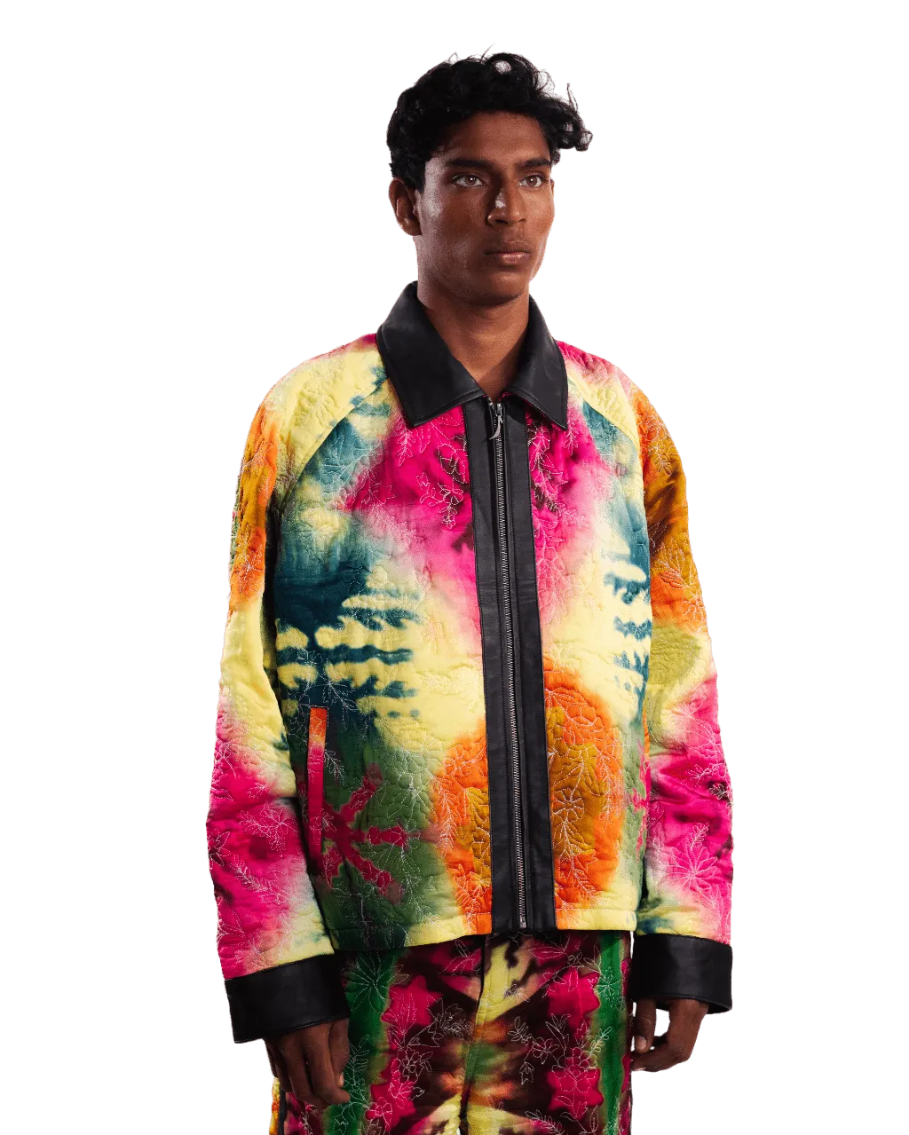 "TRIPPIN ON A SUNDAY" SILK DYED JACKET