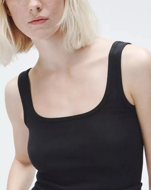 RAG & BONE ESSENTIAL RIB SCOOP NECK TANK