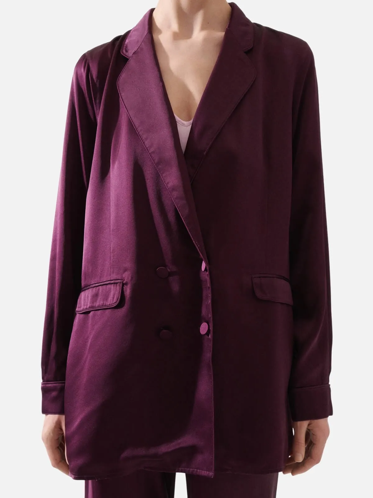 Relaxed Blazer - Blood Plum