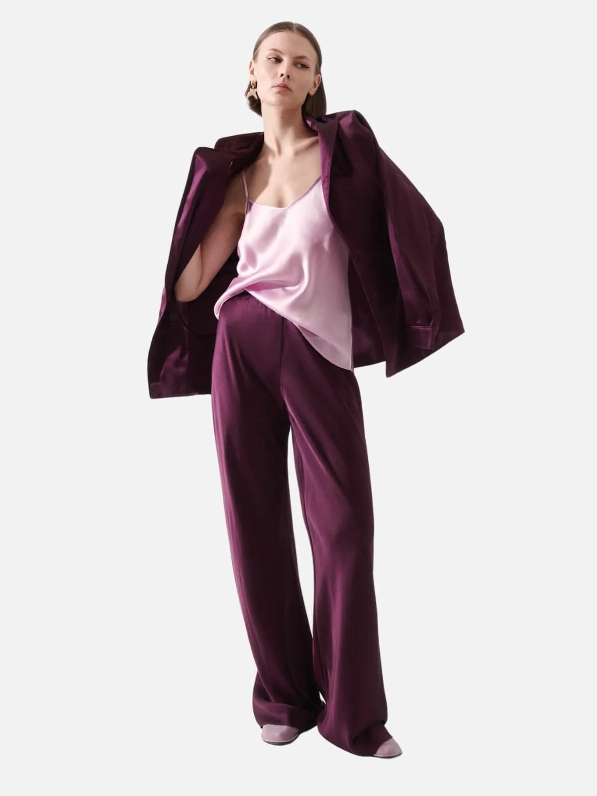 Relaxed Blazer - Blood Plum