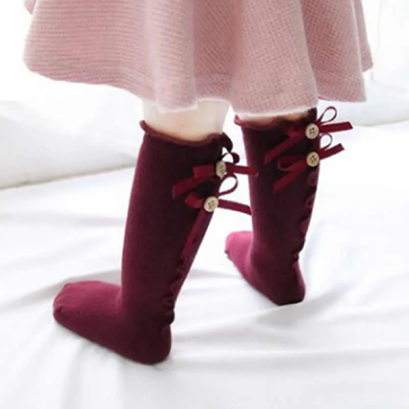 Ruffle Bow Socks