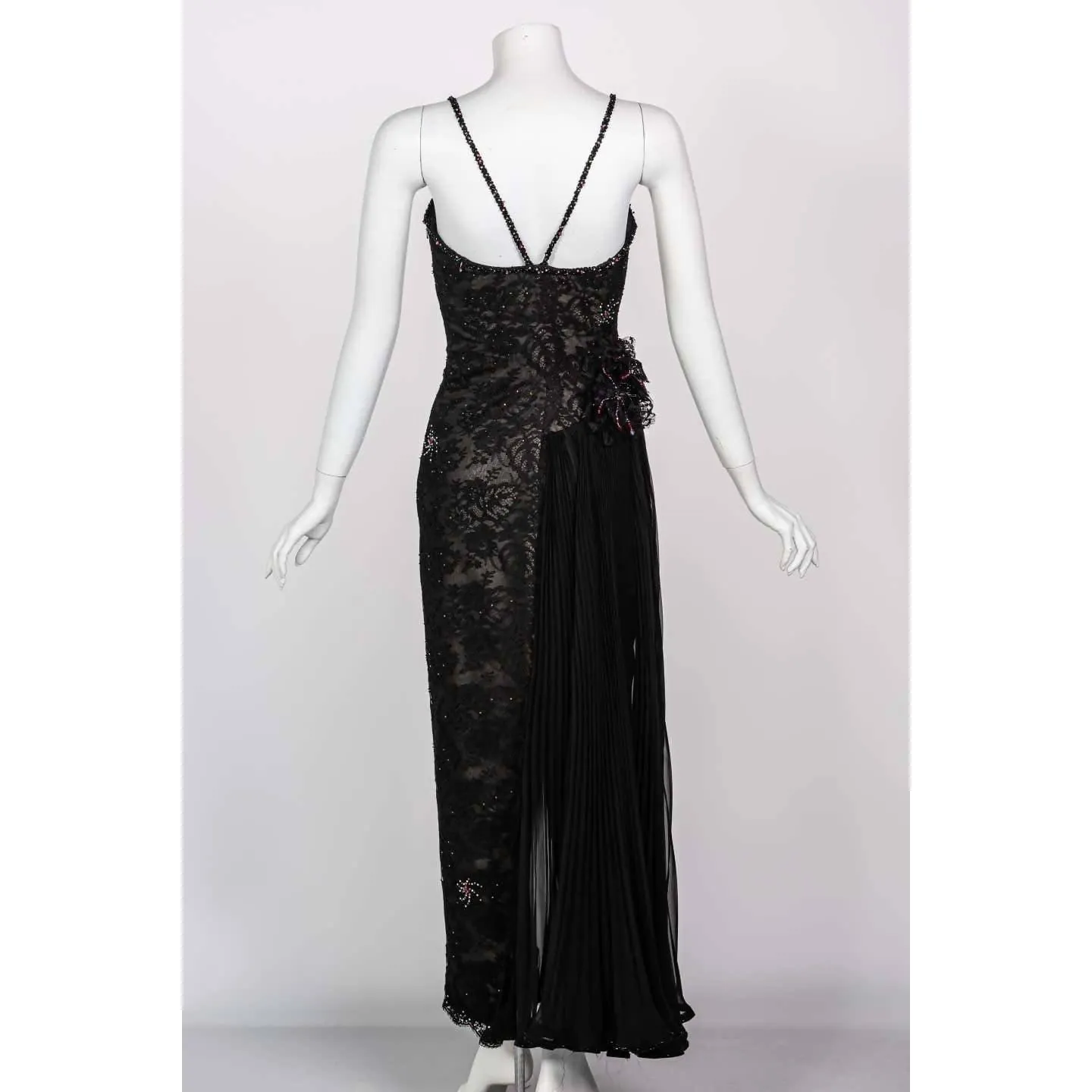 SAKS FIFTH AVENUE Lace Black Gown | Size S/M