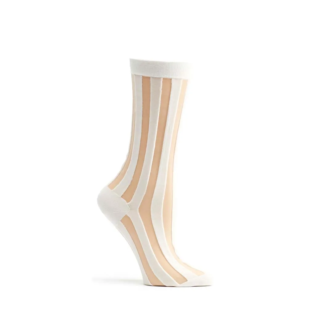 Sheer Pinstripe Sock