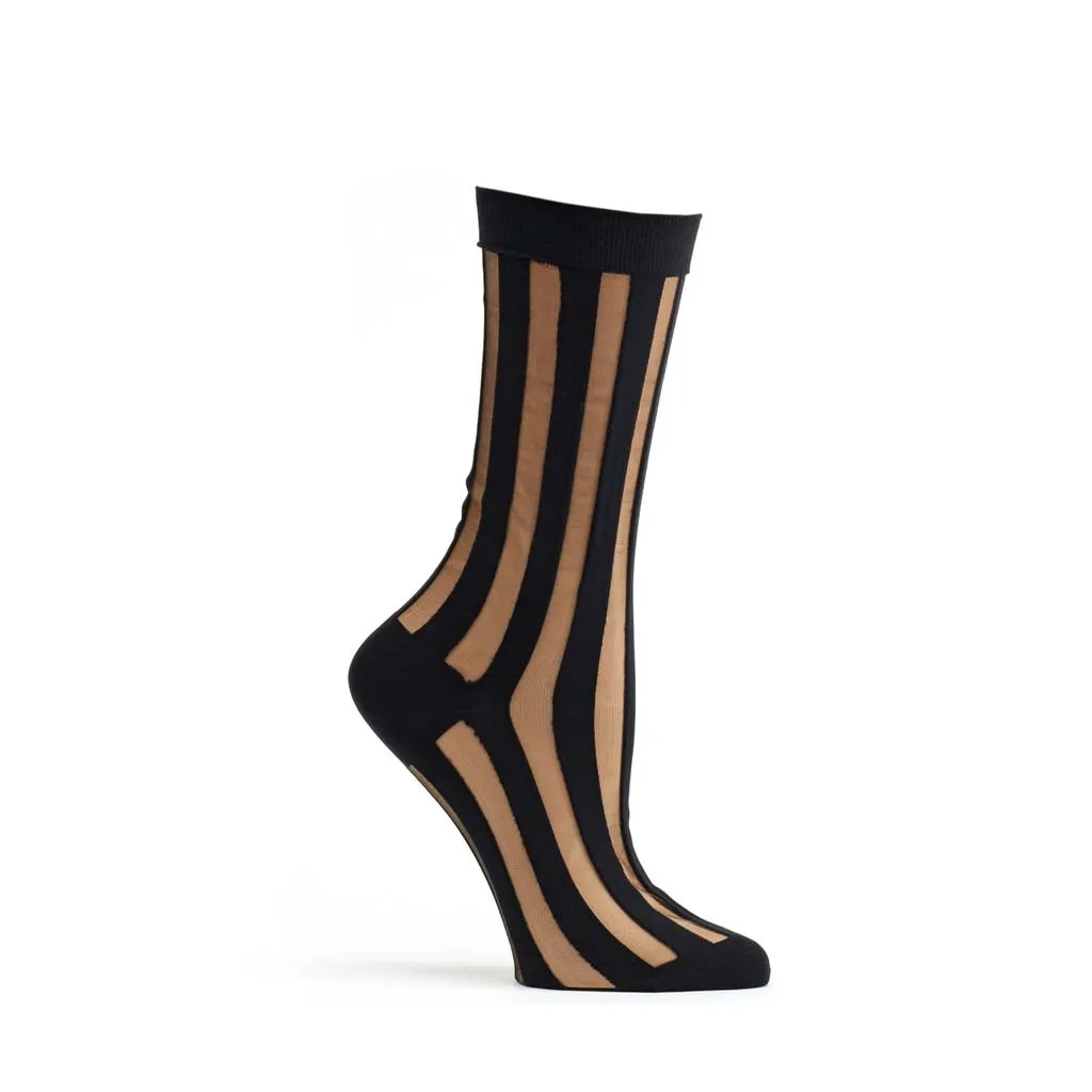 Sheer Pinstripe Sock