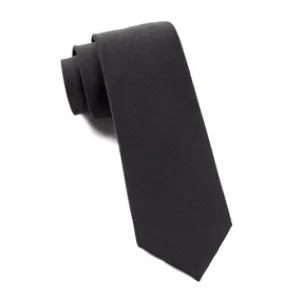 Silver Solid Wool Necktie