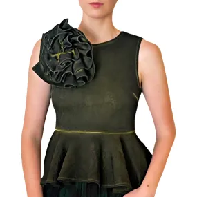 Sophia Flower Corsage Peplum Top