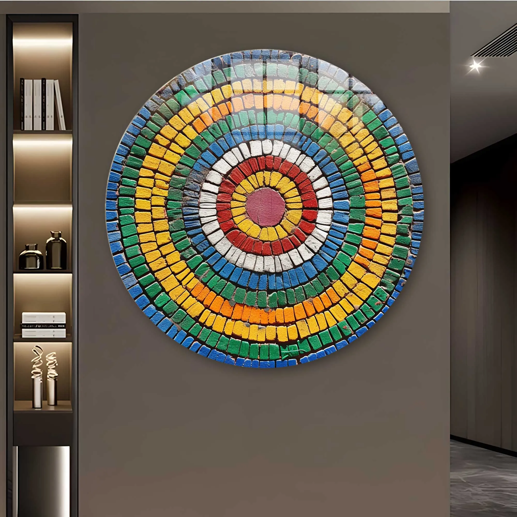 Spiral Stones  - Rounded Glass Wall Art