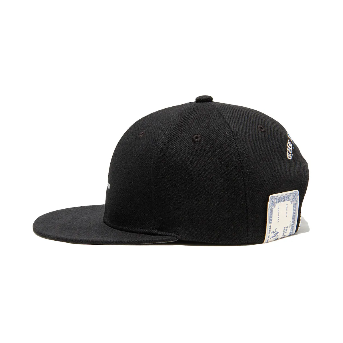 STIFF 6 PANEL CAP - Black