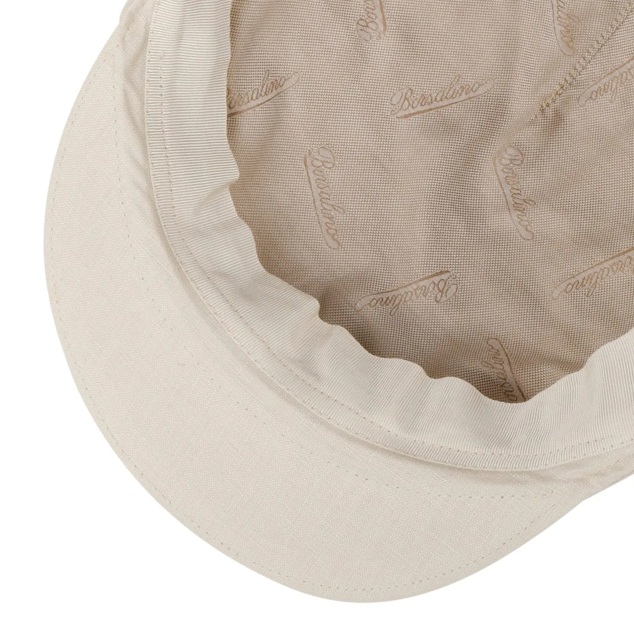 Uni Light Linen Flat Cap by Borsalino