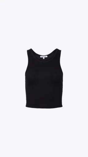 Verona Crop Tank - Jet Black