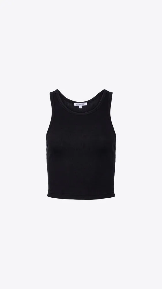 Verona Crop Tank - Jet Black