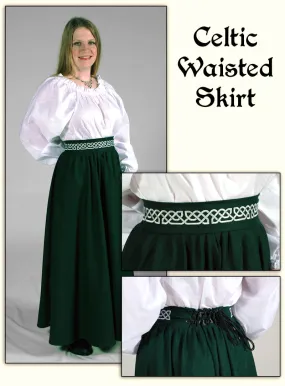 Waisted Skirt - Plain or Embroidered - with Pockets