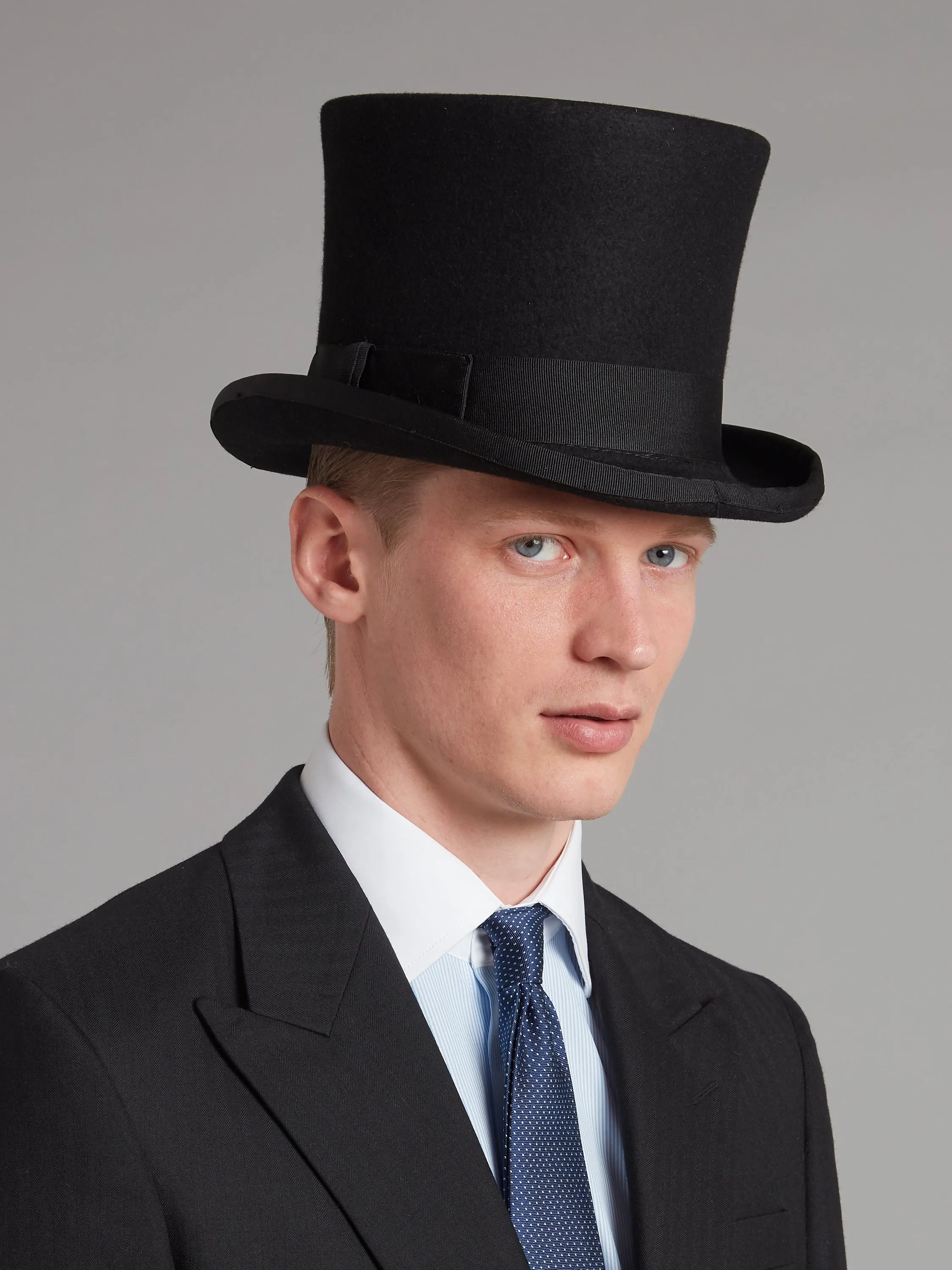 Wool Felt Top Hat, Black