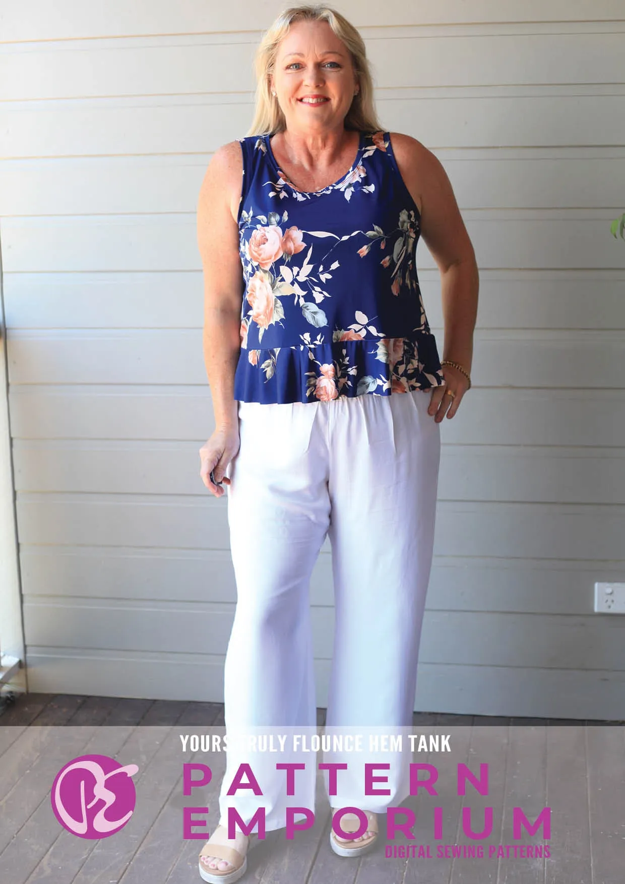 Yours Truly | Flounce Hem Tank Sewing Pattern