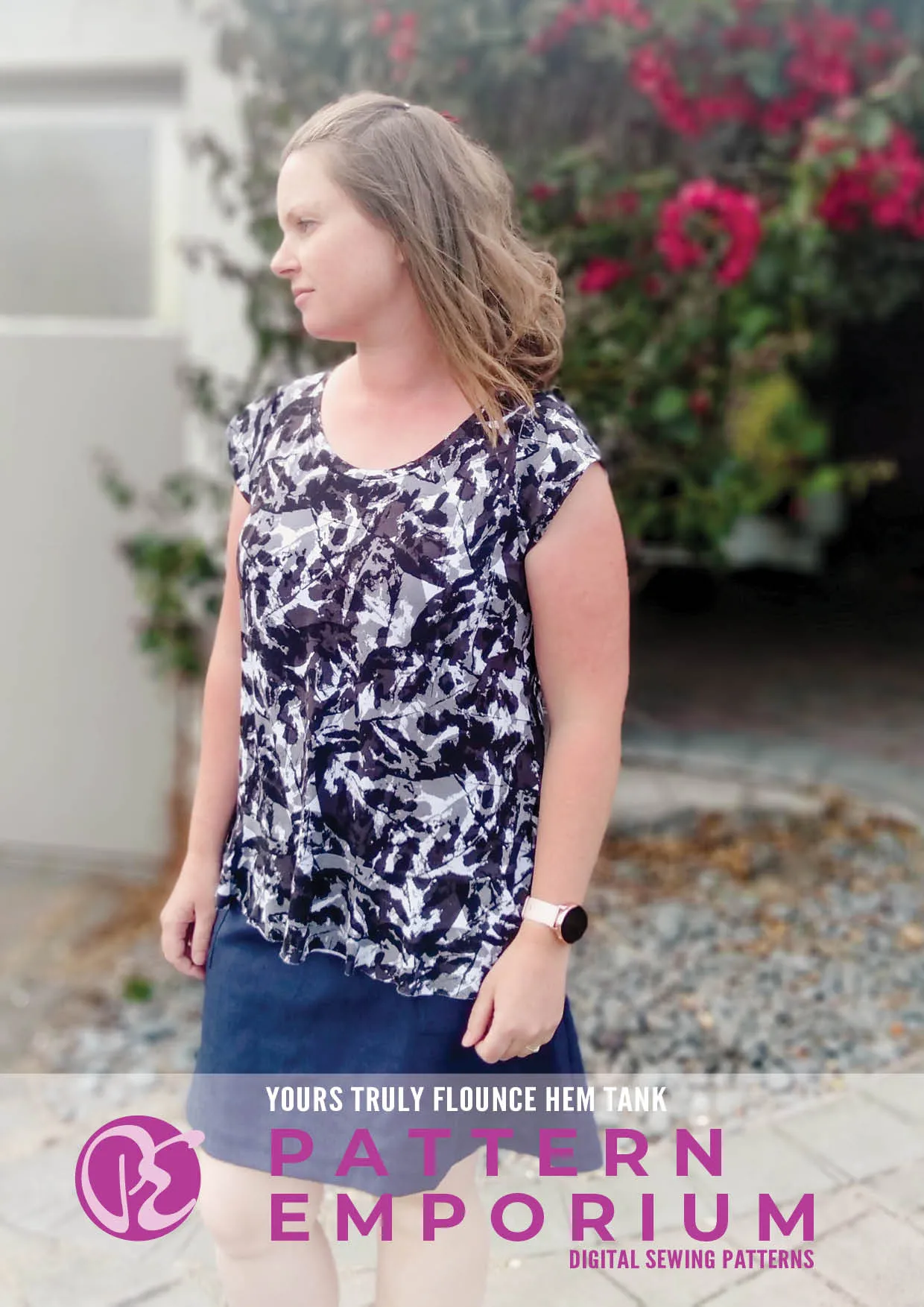 Yours Truly | Flounce Hem Tank Sewing Pattern