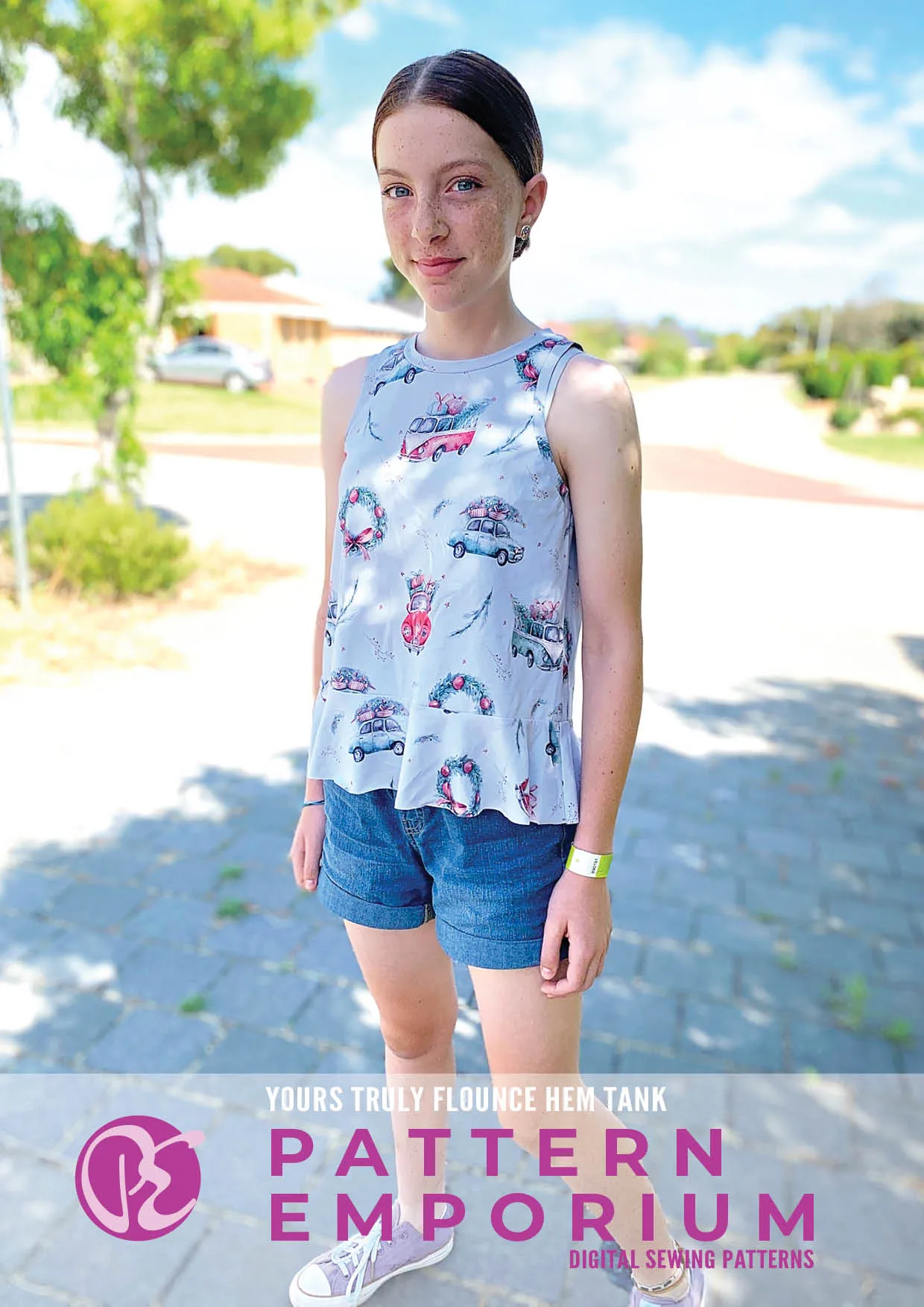 Yours Truly | Flounce Hem Tank Sewing Pattern