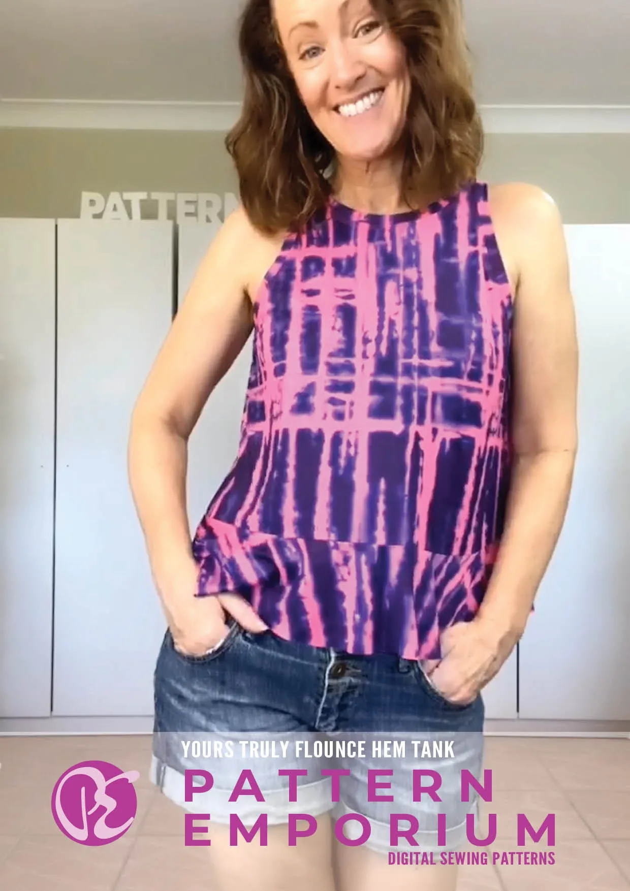 Yours Truly | Flounce Hem Tank Sewing Pattern