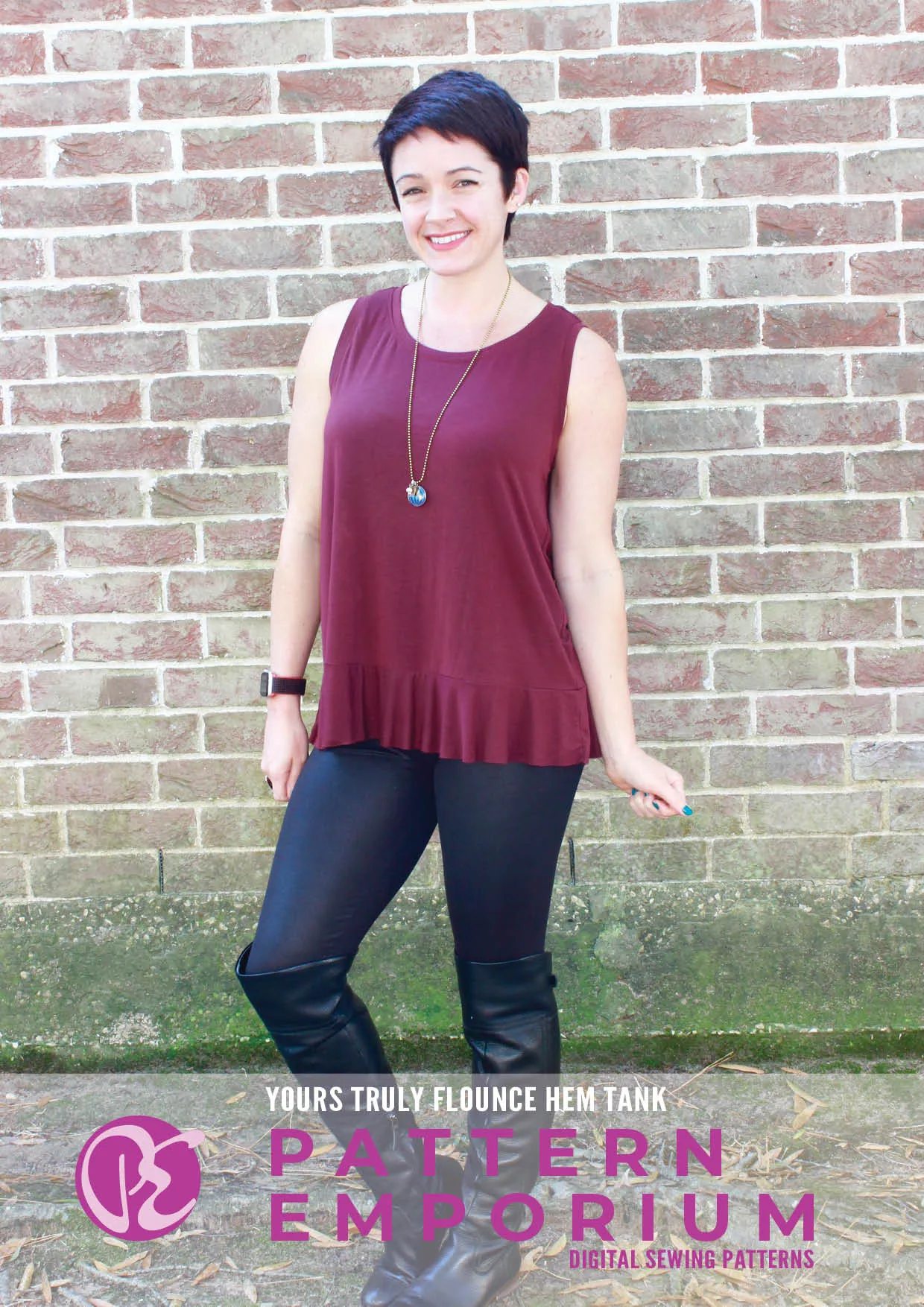 Yours Truly | Flounce Hem Tank Sewing Pattern