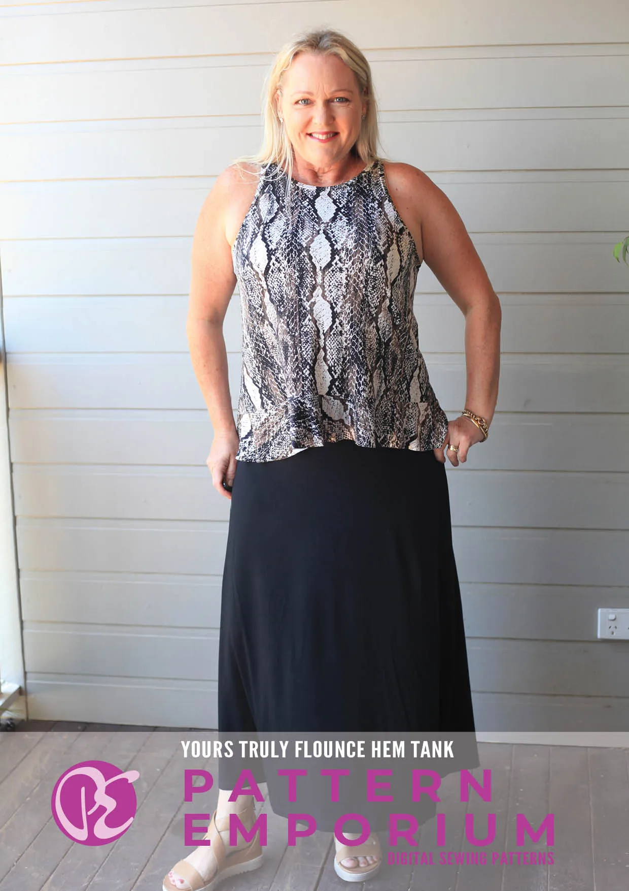 Yours Truly | Flounce Hem Tank Sewing Pattern