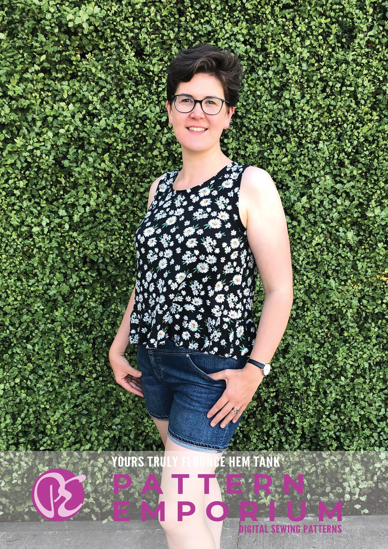 Yours Truly | Flounce Hem Tank Sewing Pattern