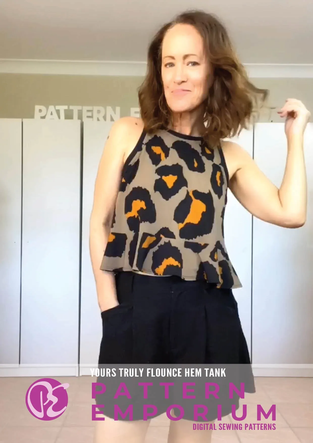 Yours Truly | Flounce Hem Tank Sewing Pattern