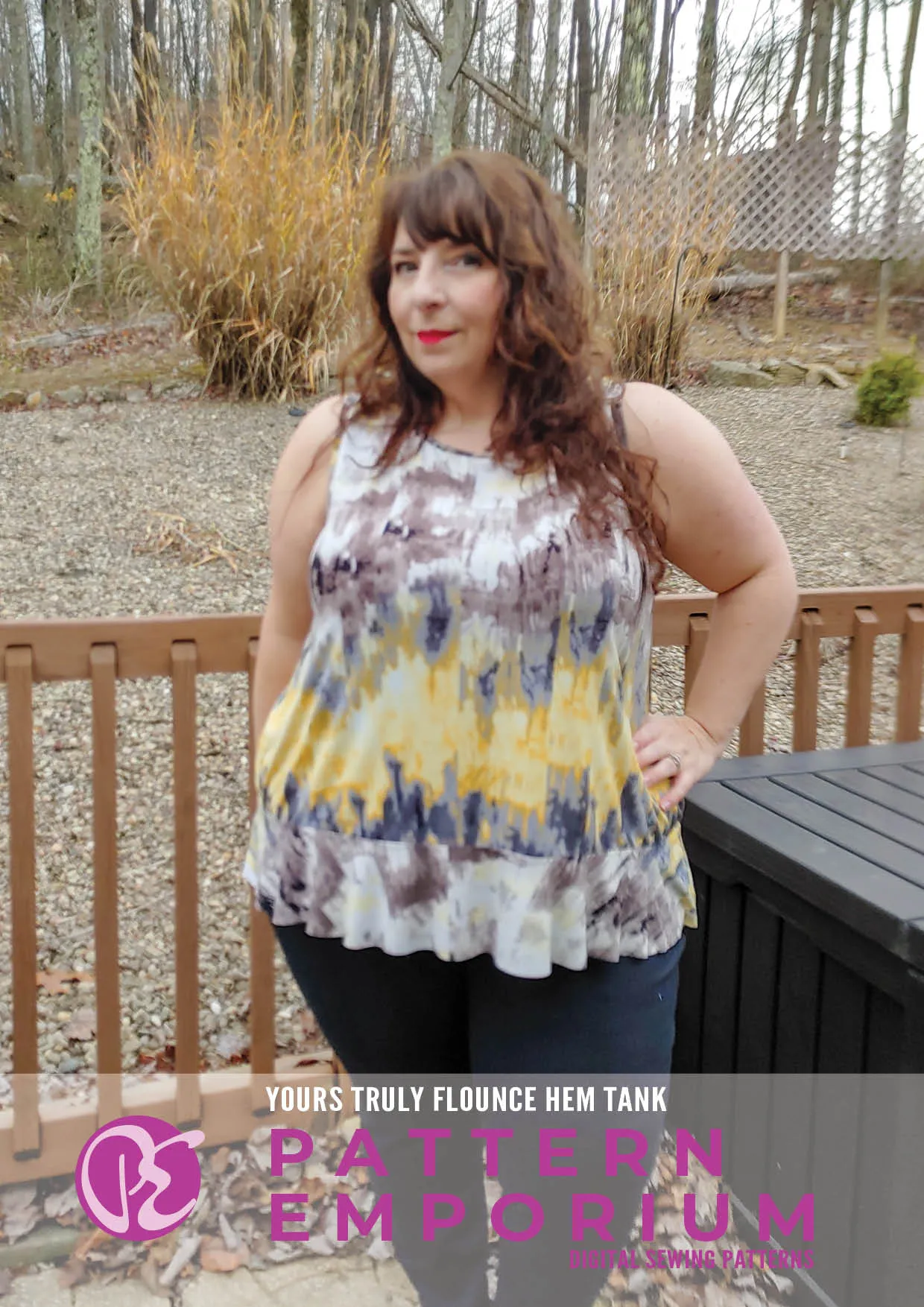 Yours Truly | Flounce Hem Tank Sewing Pattern