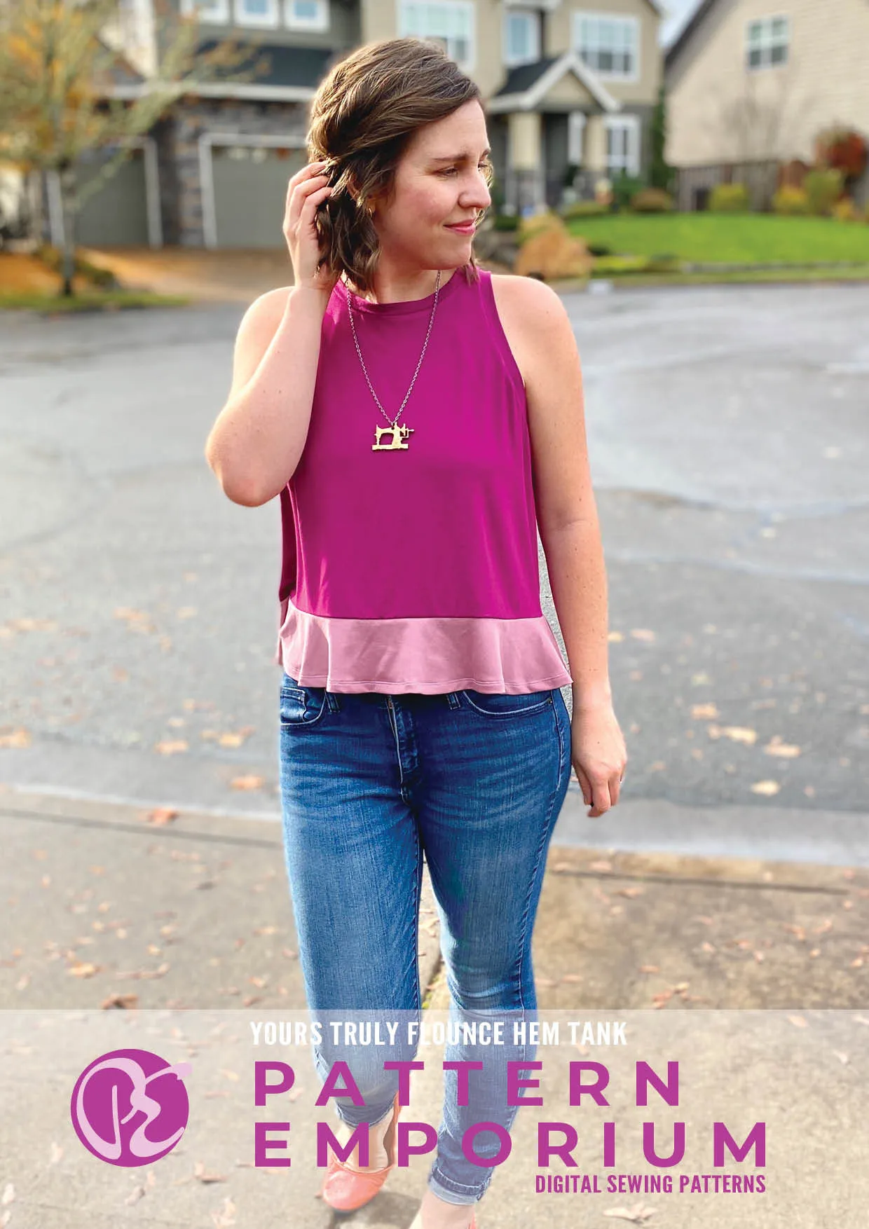 Yours Truly | Flounce Hem Tank Sewing Pattern