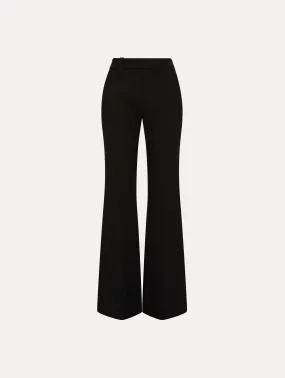 Zip Front Flare Leg Pant